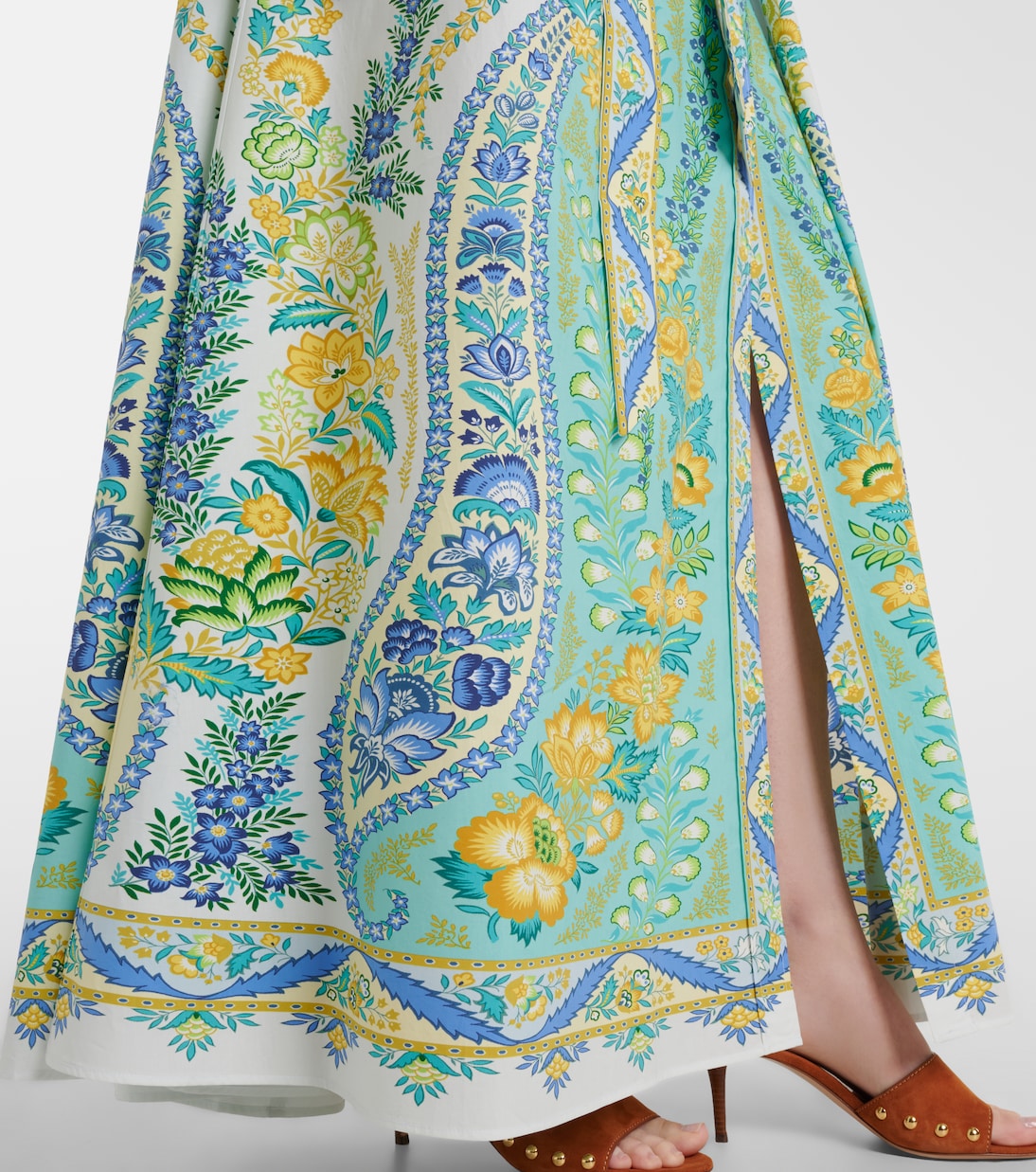 Etro - Belted floral cotton shirt dress