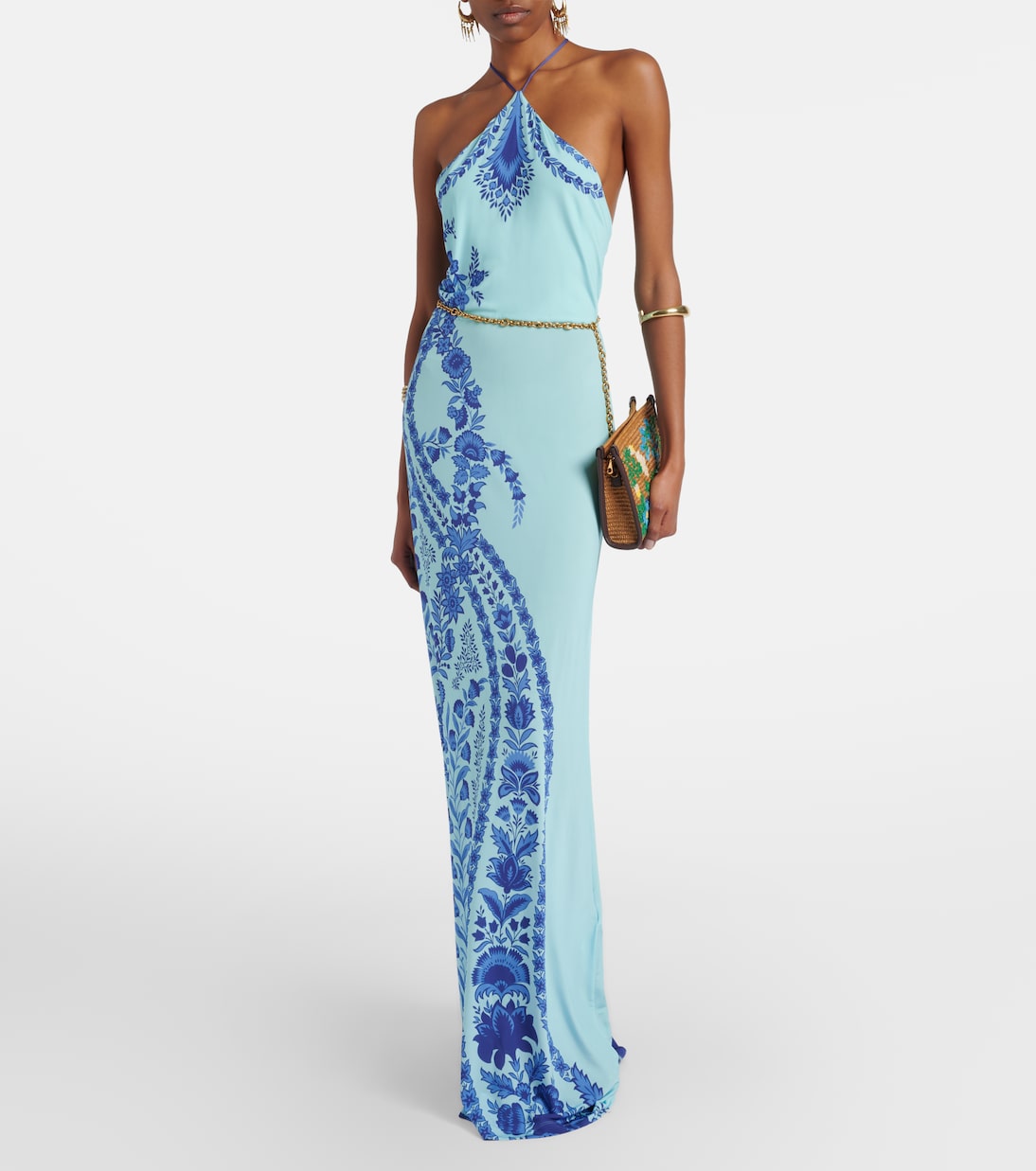 Etro - Printed halterneck maxi dress
