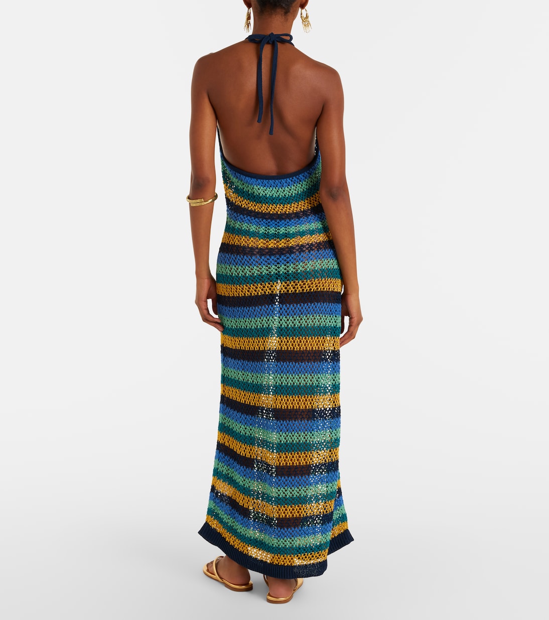 Etro - Striped cotton-blend maxi dress