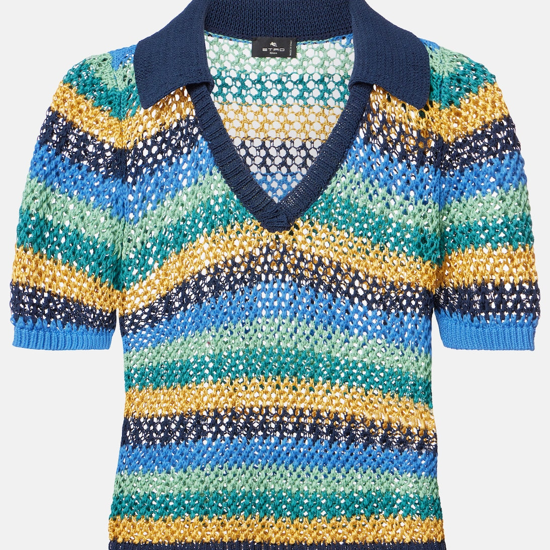 Etro - Knitted striped cotton-blend crop top
