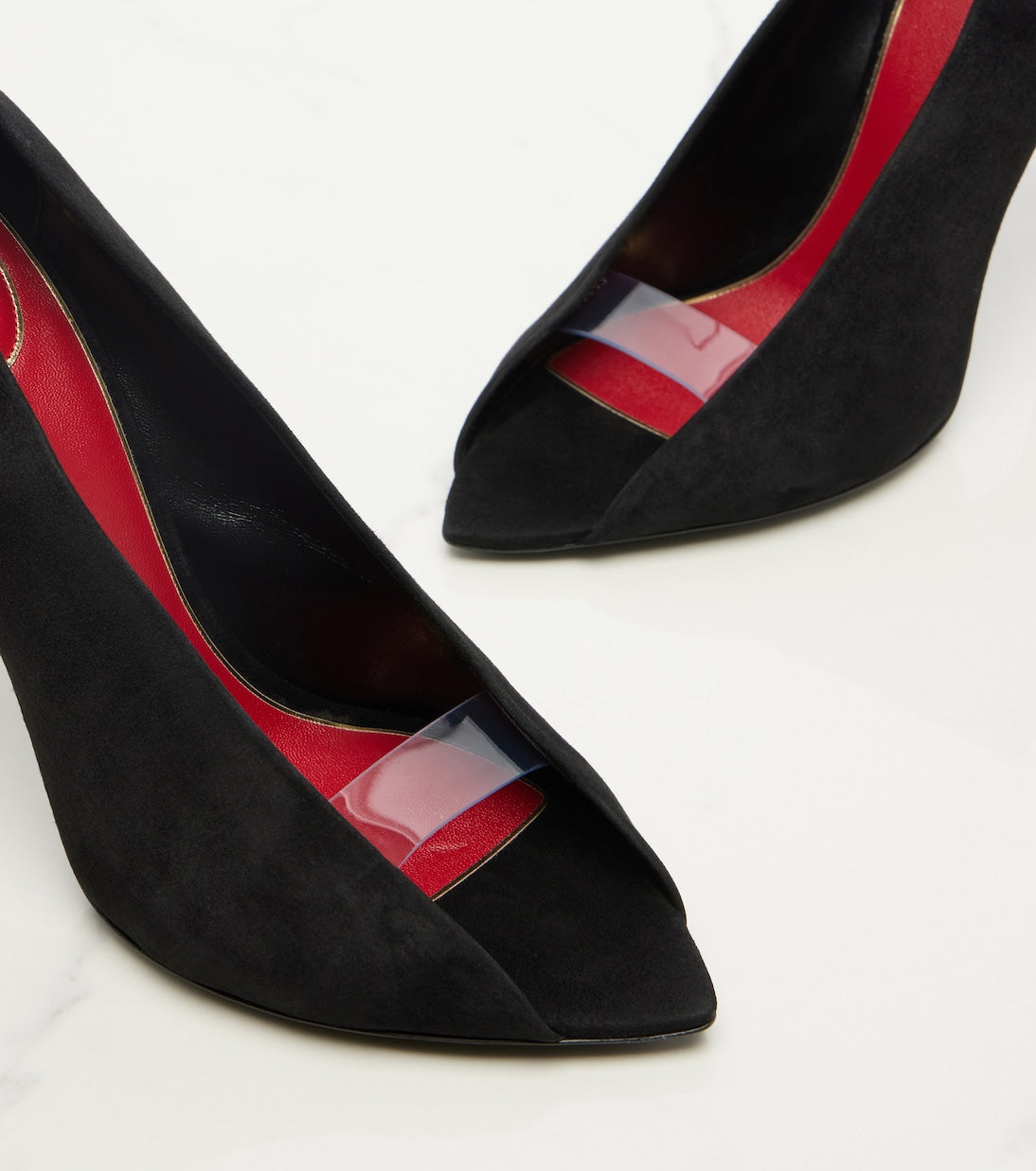 Valentino Garavani - Révélé suede peep-toe pumps