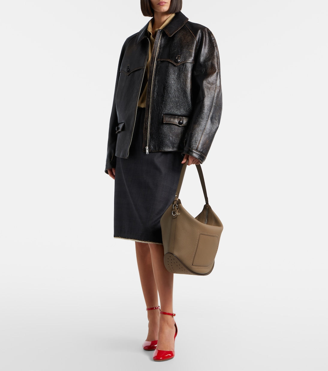 Delvaux - Pin Swing XL leather shoulder bag