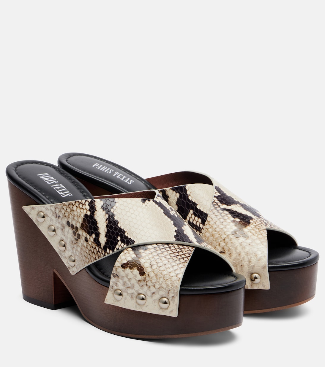 Paris Texas - Marisol snake-effect leather platform sandals