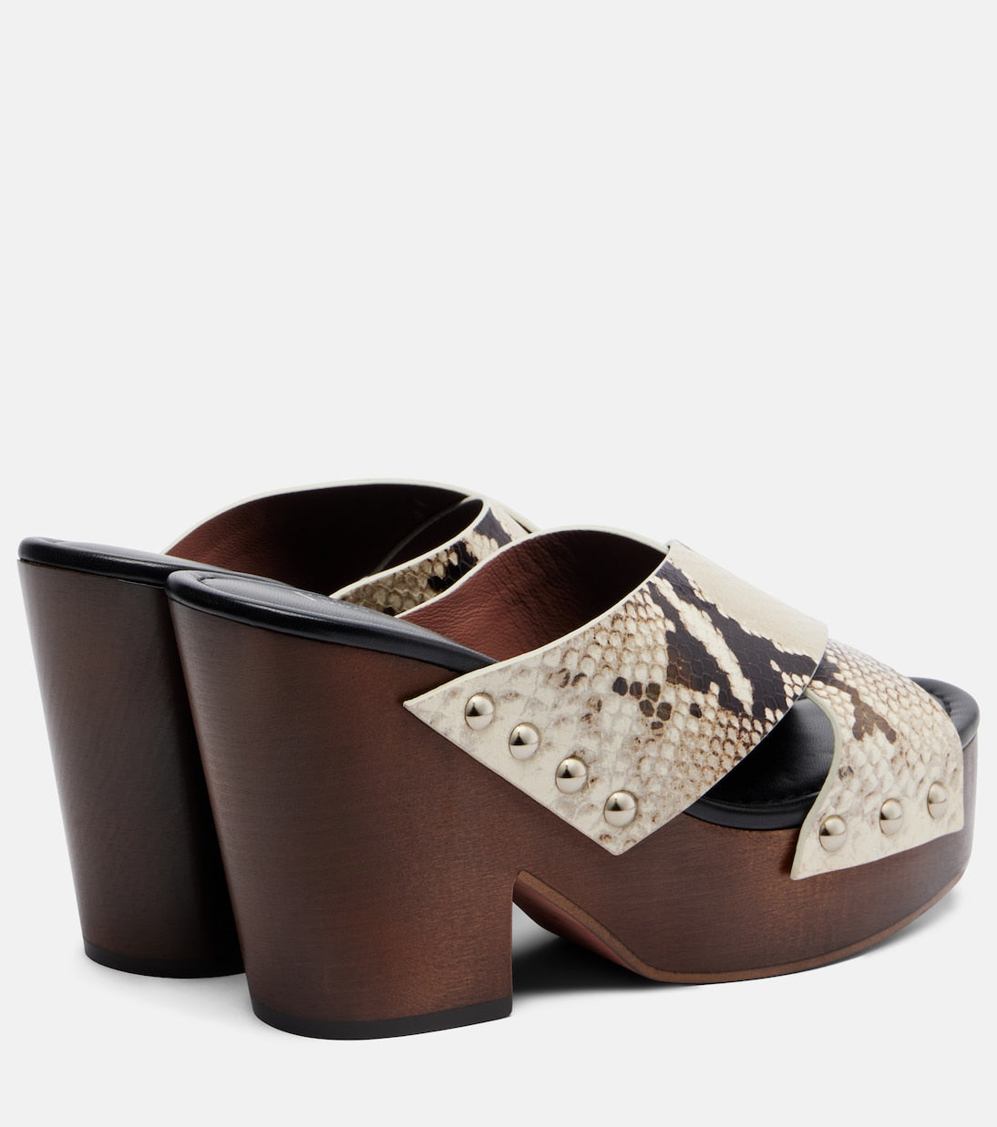 Paris Texas - Marisol snake-effect leather platform sandals