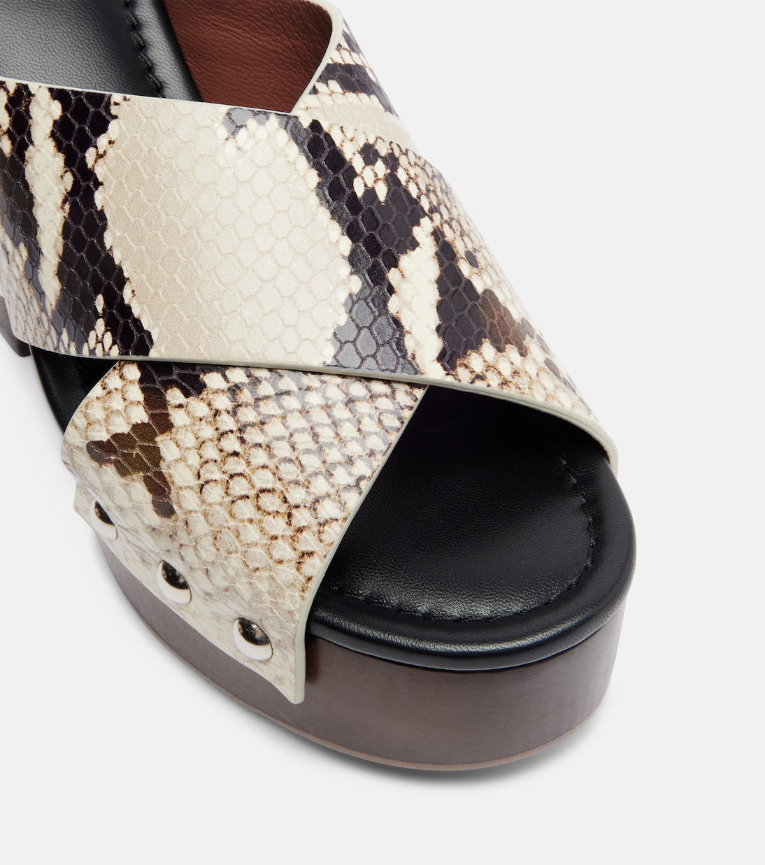 Paris Texas - Marisol snake-effect leather platform sandals