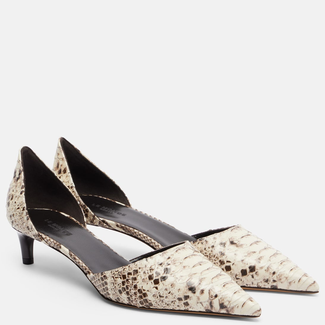 Le Monde Béryl - Dakota snake-effect leather pumps