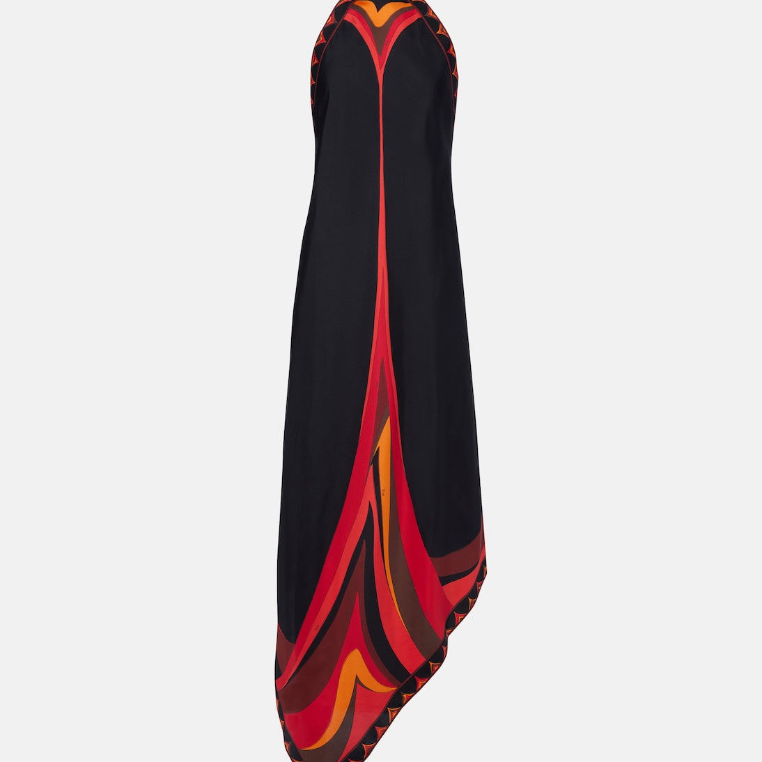 Pucci - Fari asymmetric silk twill midi dress