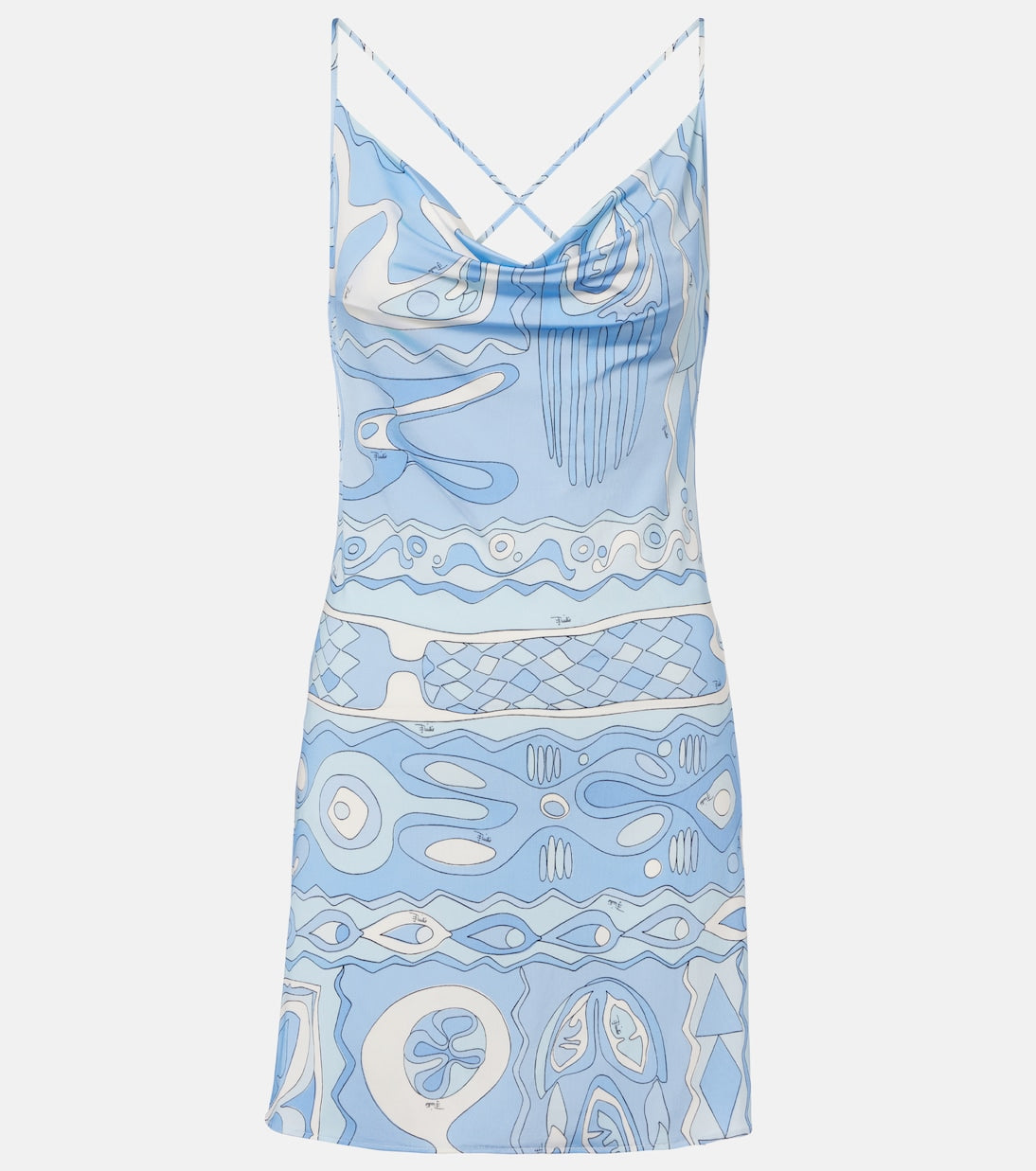 Pucci - Angoli draped satin jersey minidress