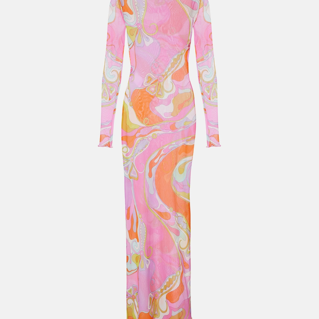 Pucci - Orchidee sheer tulle maxi dress