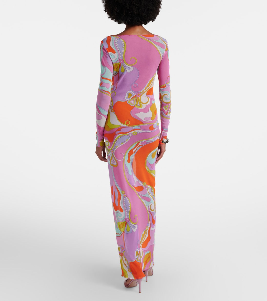 Pucci - Orchidee sheer tulle maxi dress