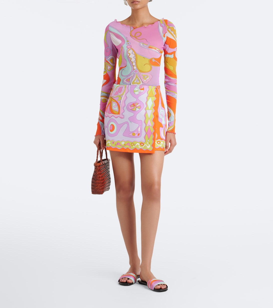 Pucci - Angoli twill wrap skirt