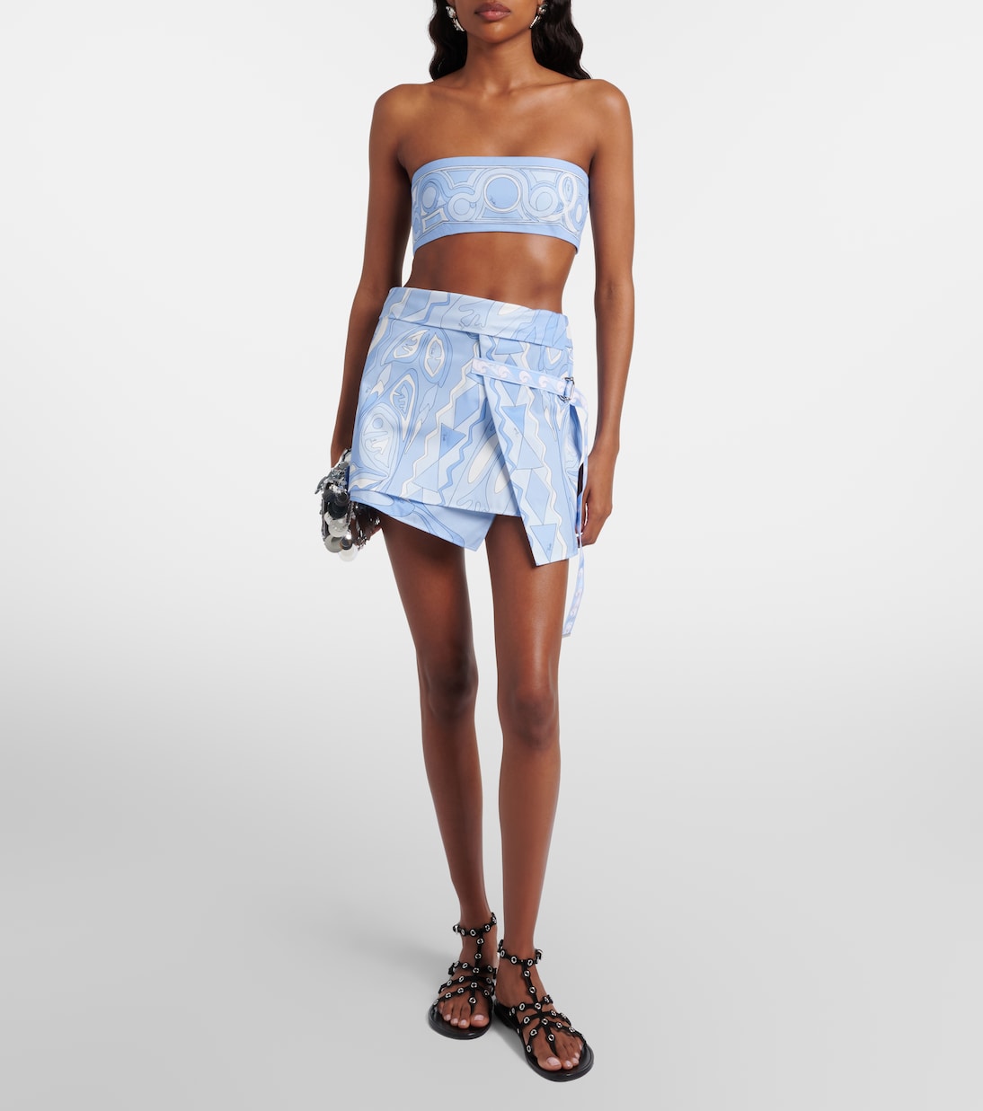 Pucci - Angoli cotton wrap skirt