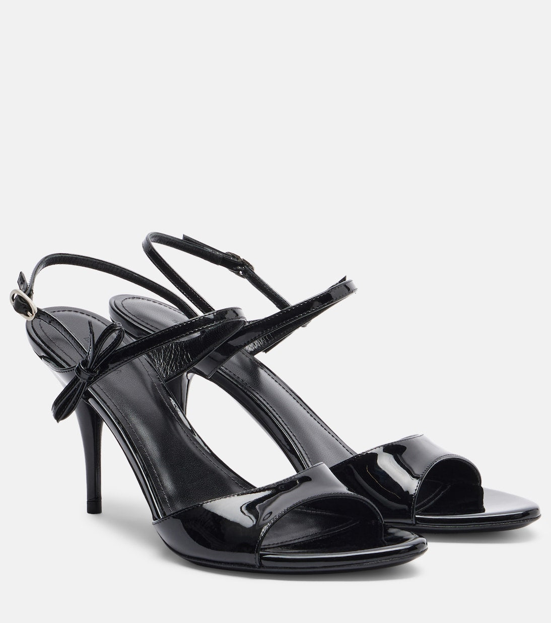 Balenciaga - Avenue Bow patent leather sandals