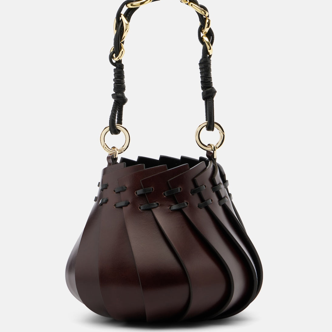 Amanu - Burundi Mini leather bucket bag