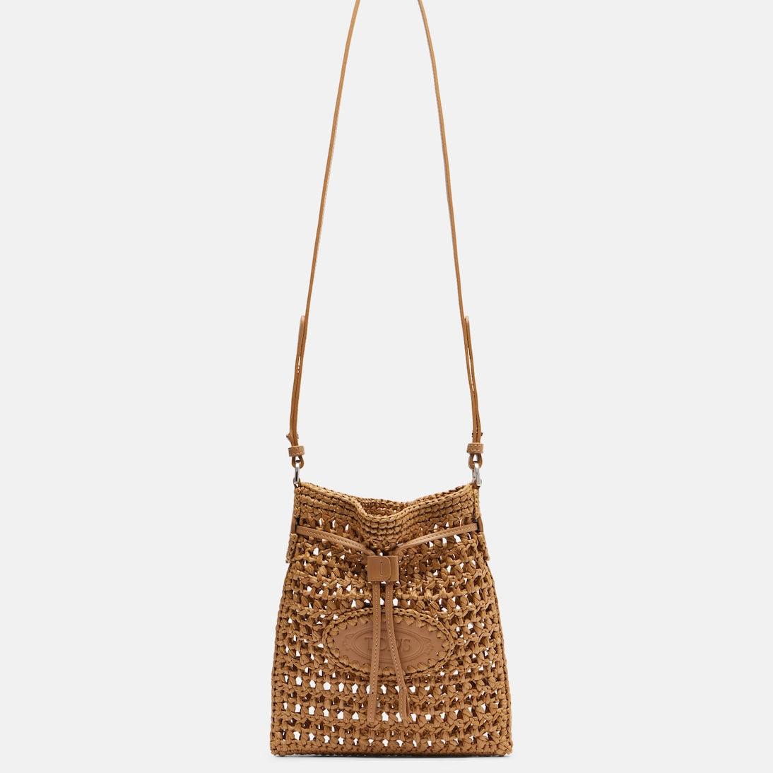 Tod's - EBL Mini raffia-effect bucket bag