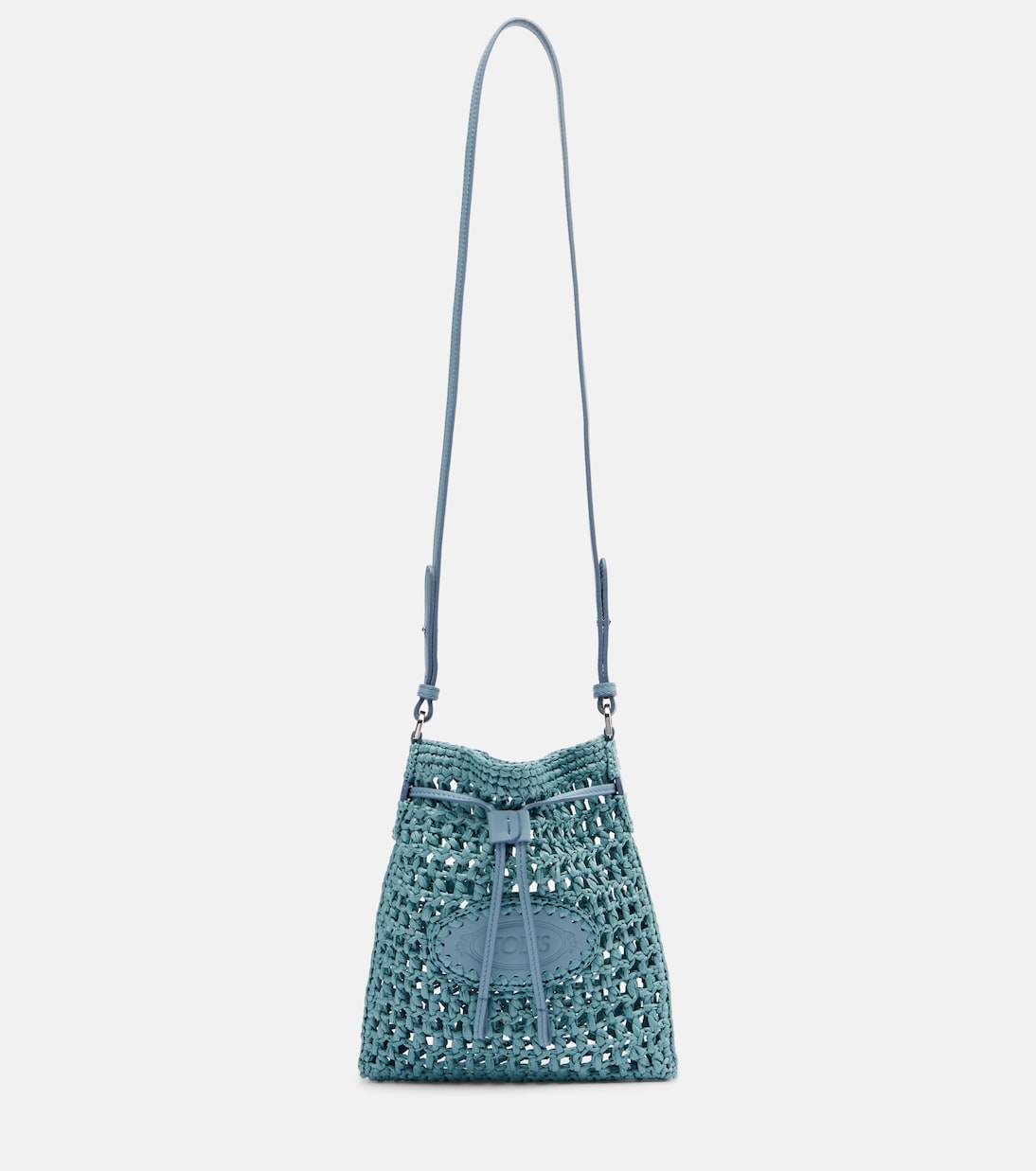 Tod's - EBL Mini raffia-effect bucket bag
