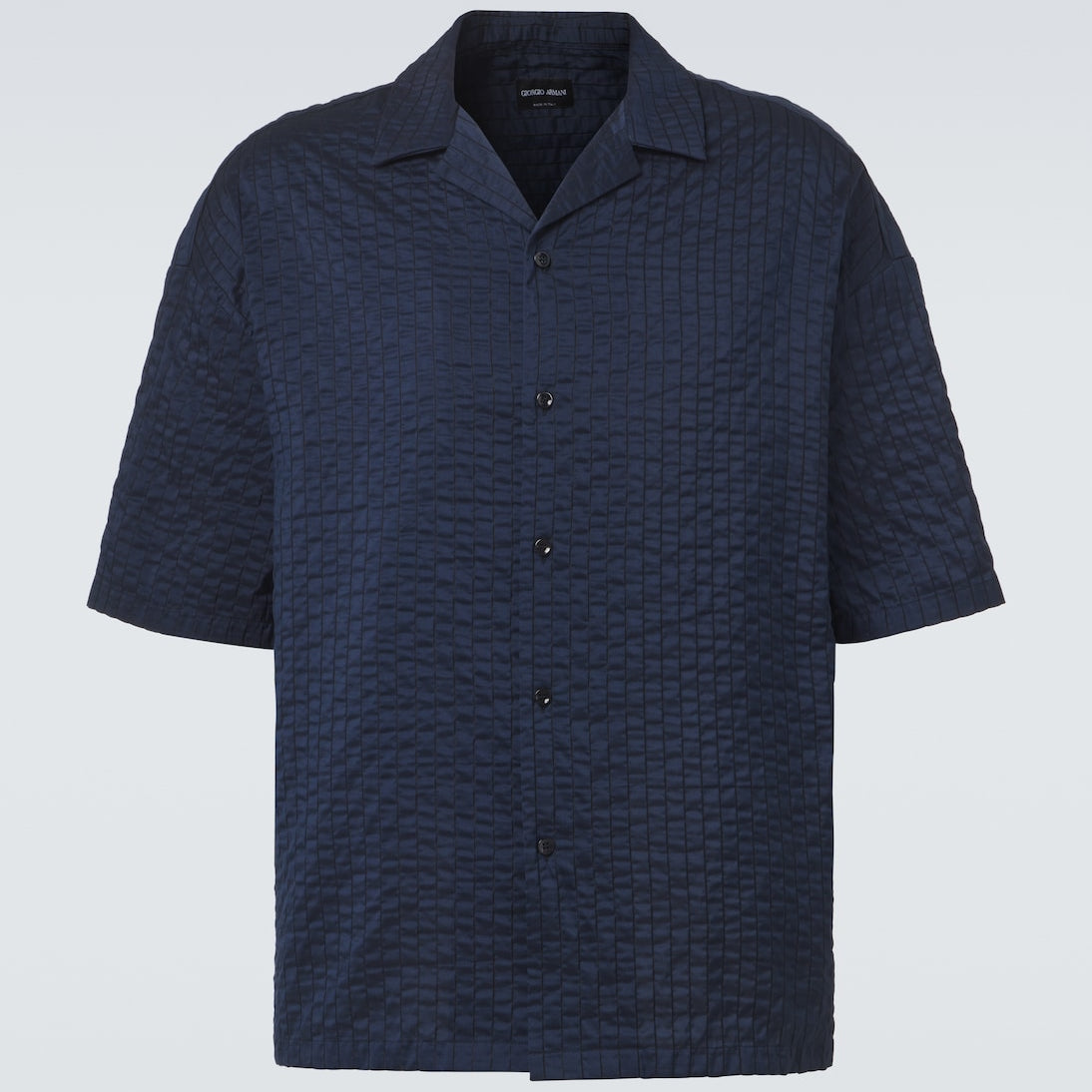 Giorgio Armani - Seersucker bowling shirt