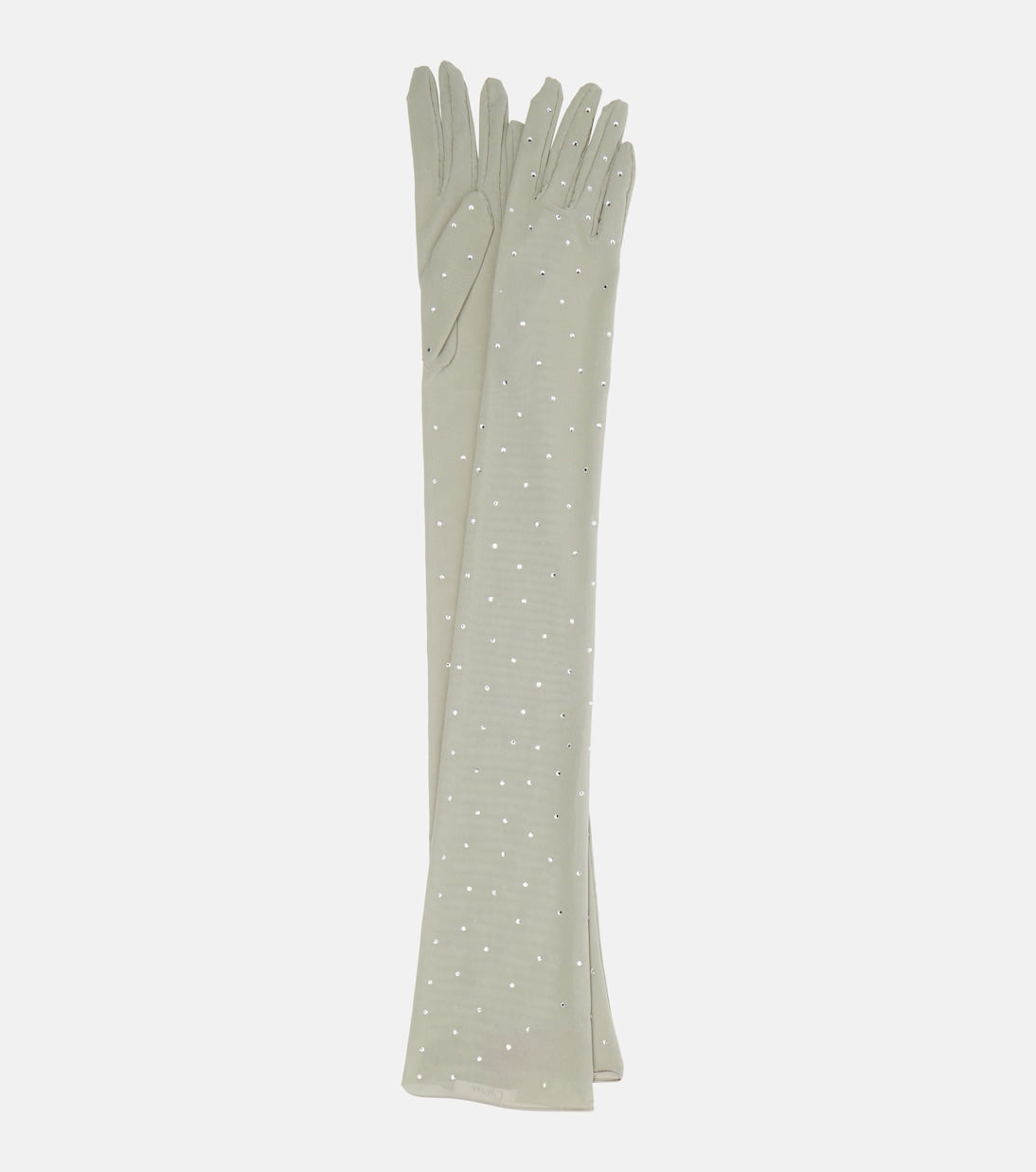 Oséree - Crystal-embellished mesh gloves