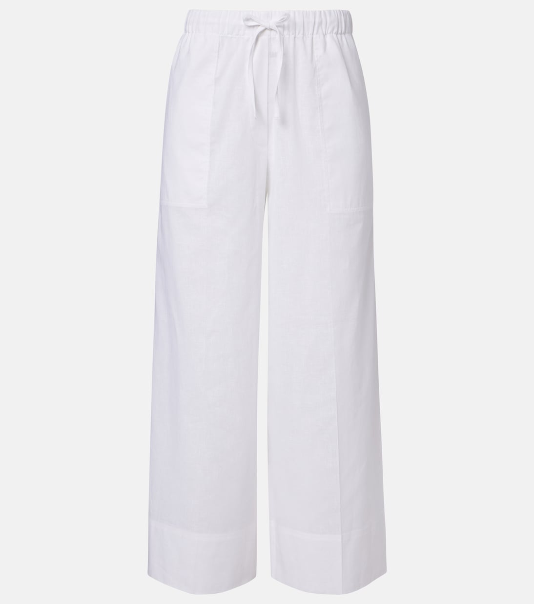 Toteme - Cotton and linen wide-leg pants