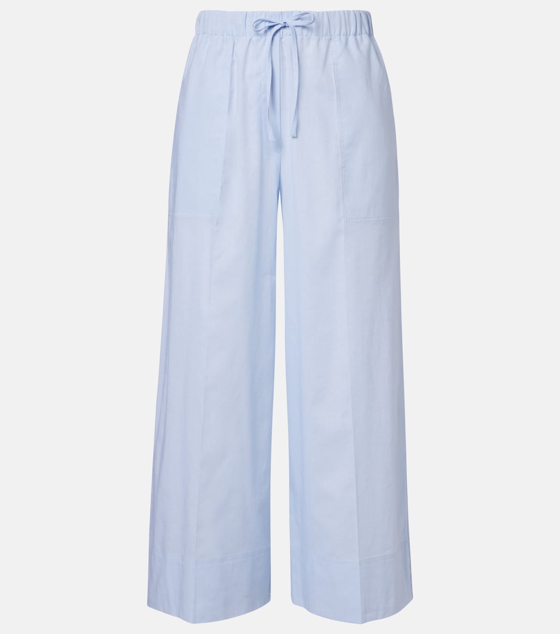 Toteme - Cotton and linen wide-leg pants