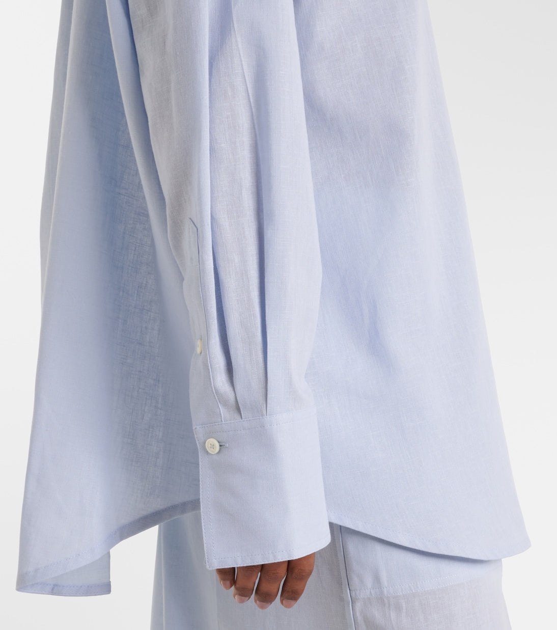 Toteme - Oversized cotton and linen shirt