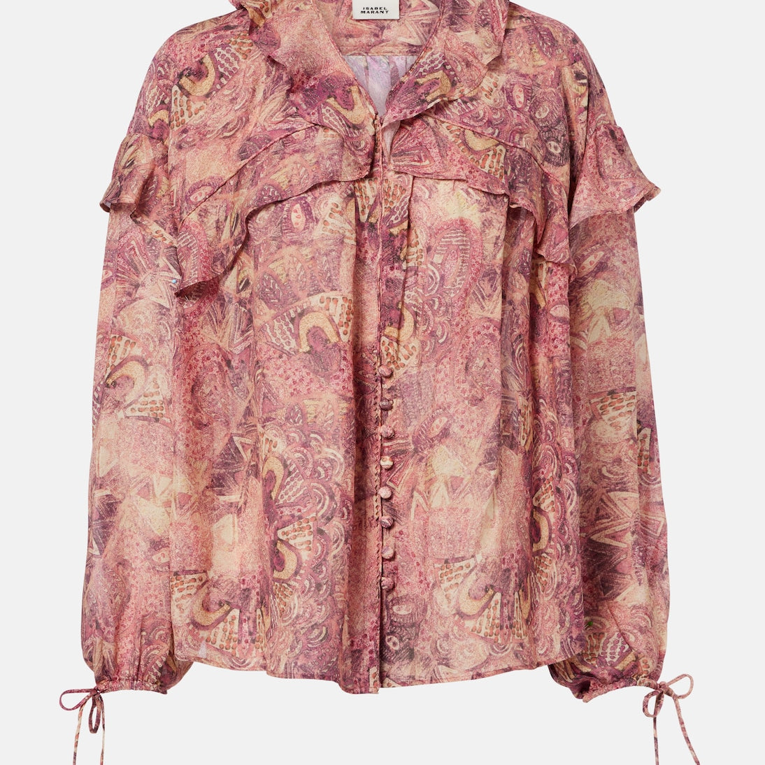 Isabel Marant - Charis printed ruffled silk blouse