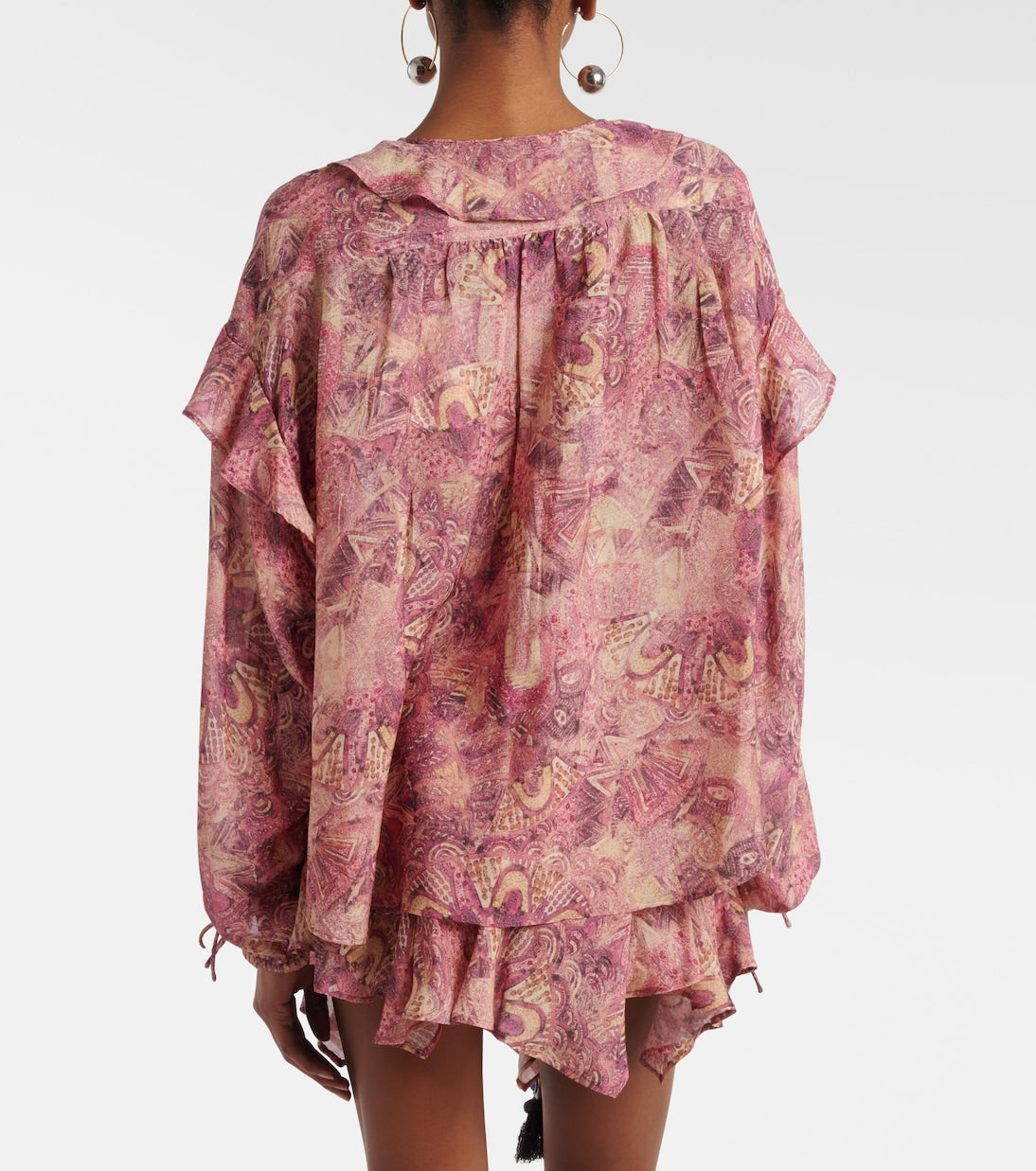 Isabel Marant - Charis printed ruffled silk blouse