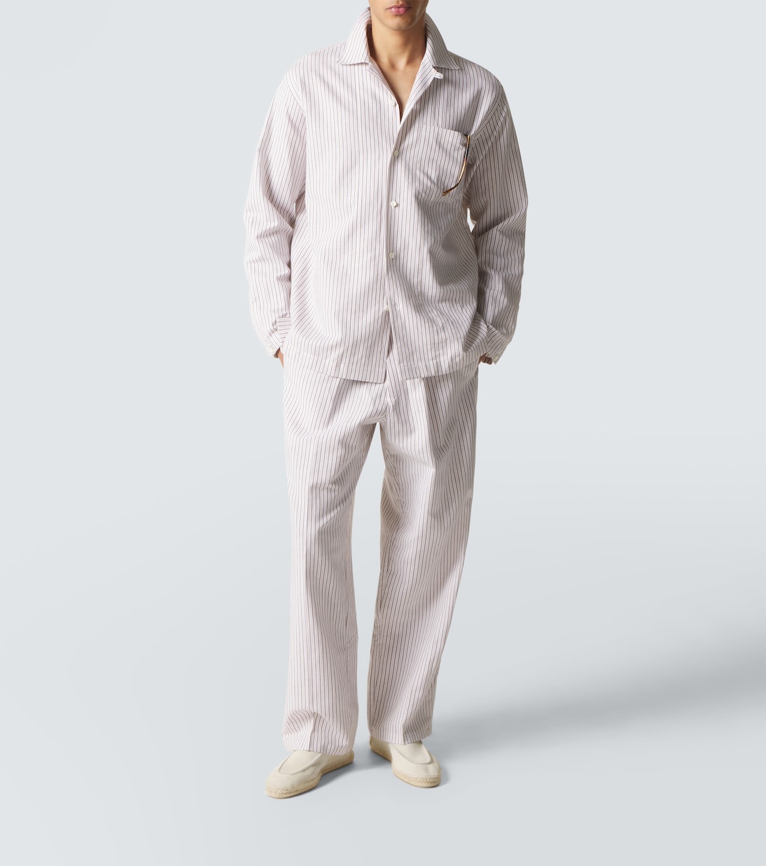 Umit Benan - Havana striped linen and cotton shirt