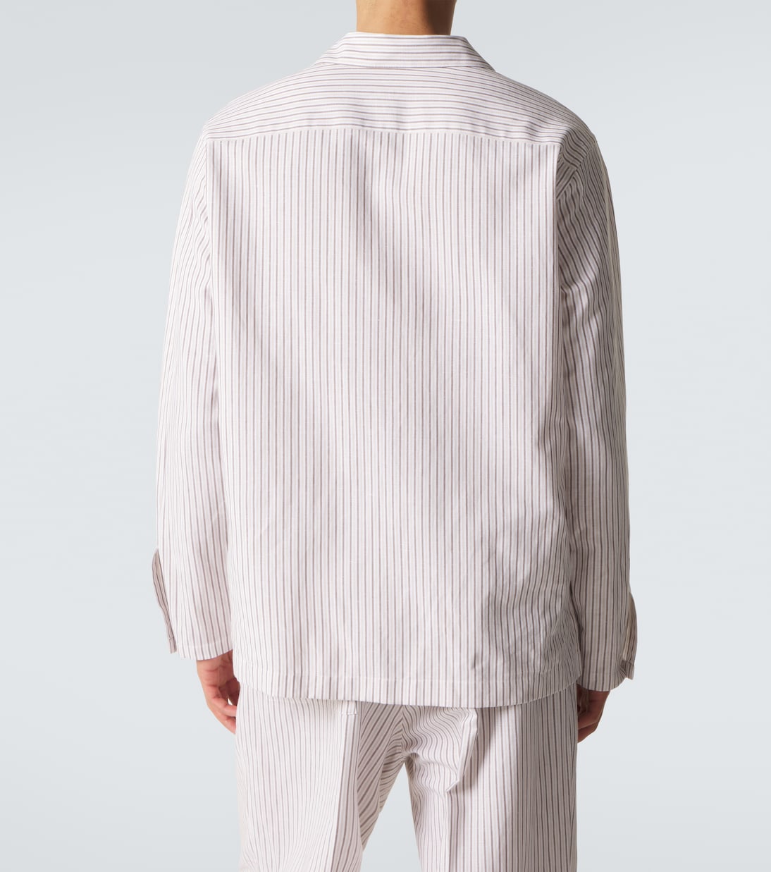 Umit Benan - Havana striped linen and cotton shirt