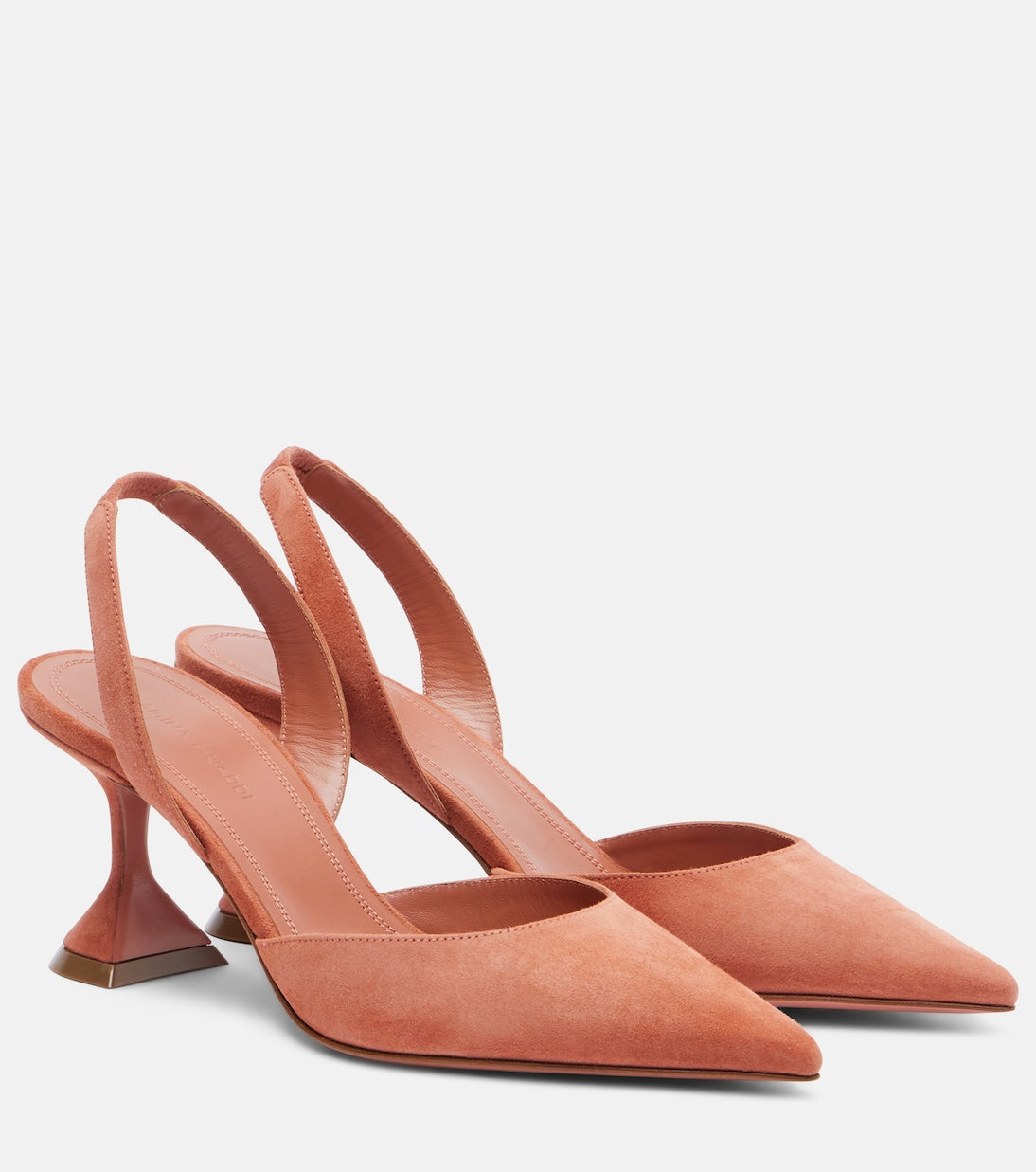 Amina Muaddi - Holli suede slingback pumps