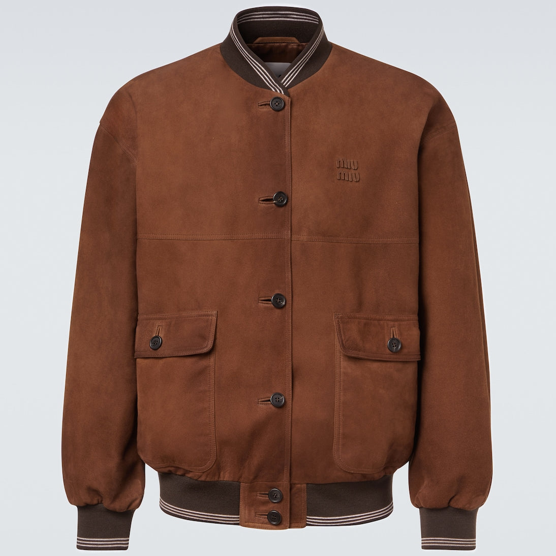 Miu Miu - Suede bomber jacket