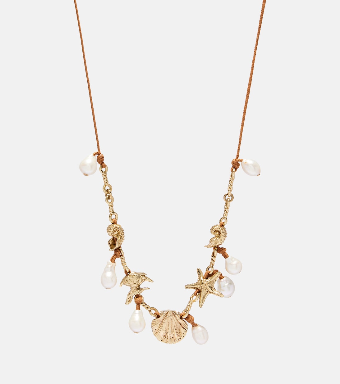 Alémais - Faux pearl embellished charm necklace