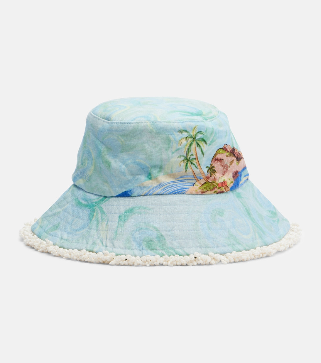 Alémais - Printed linen bucket hat