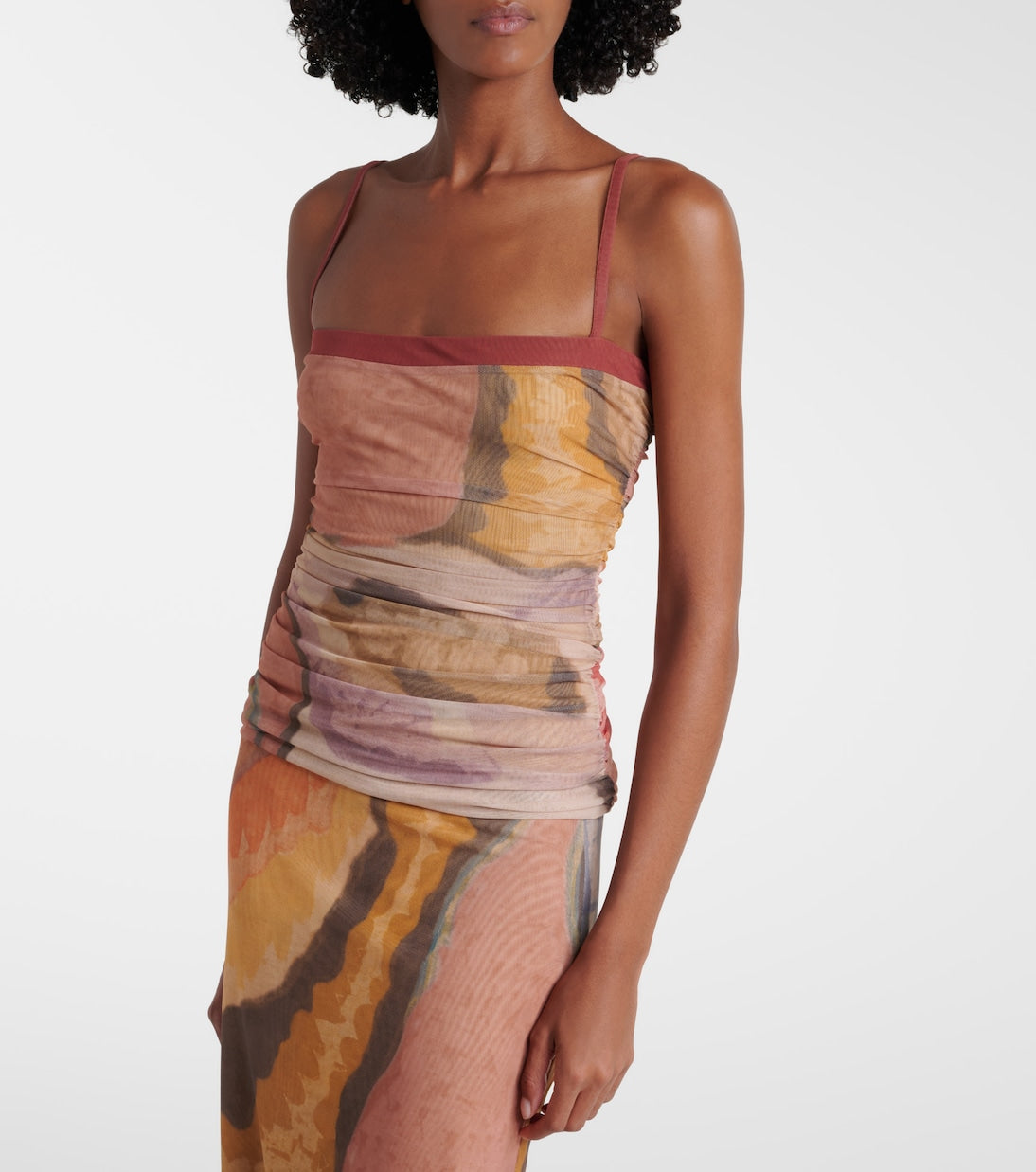 SIR - Gathered printed mesh top