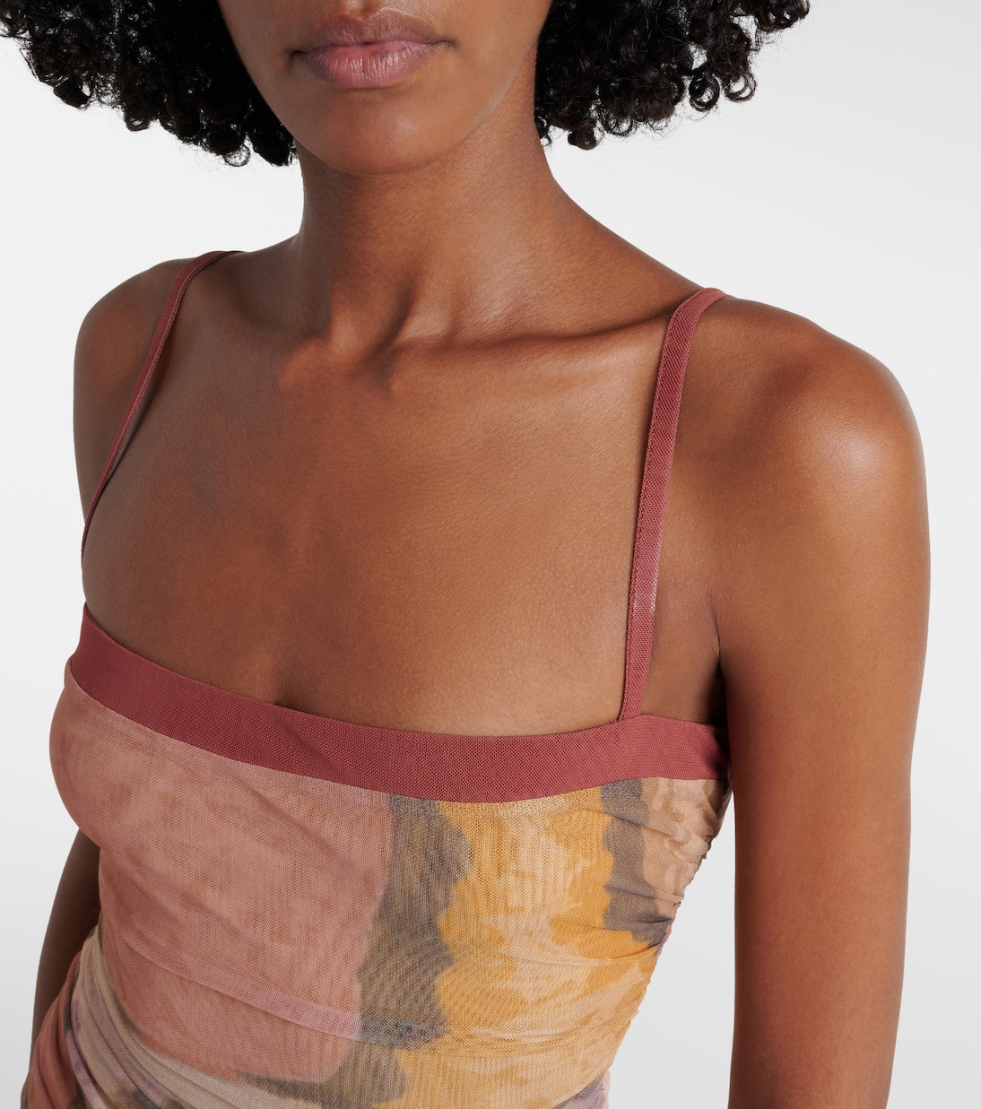 SIR - Gathered printed mesh top
