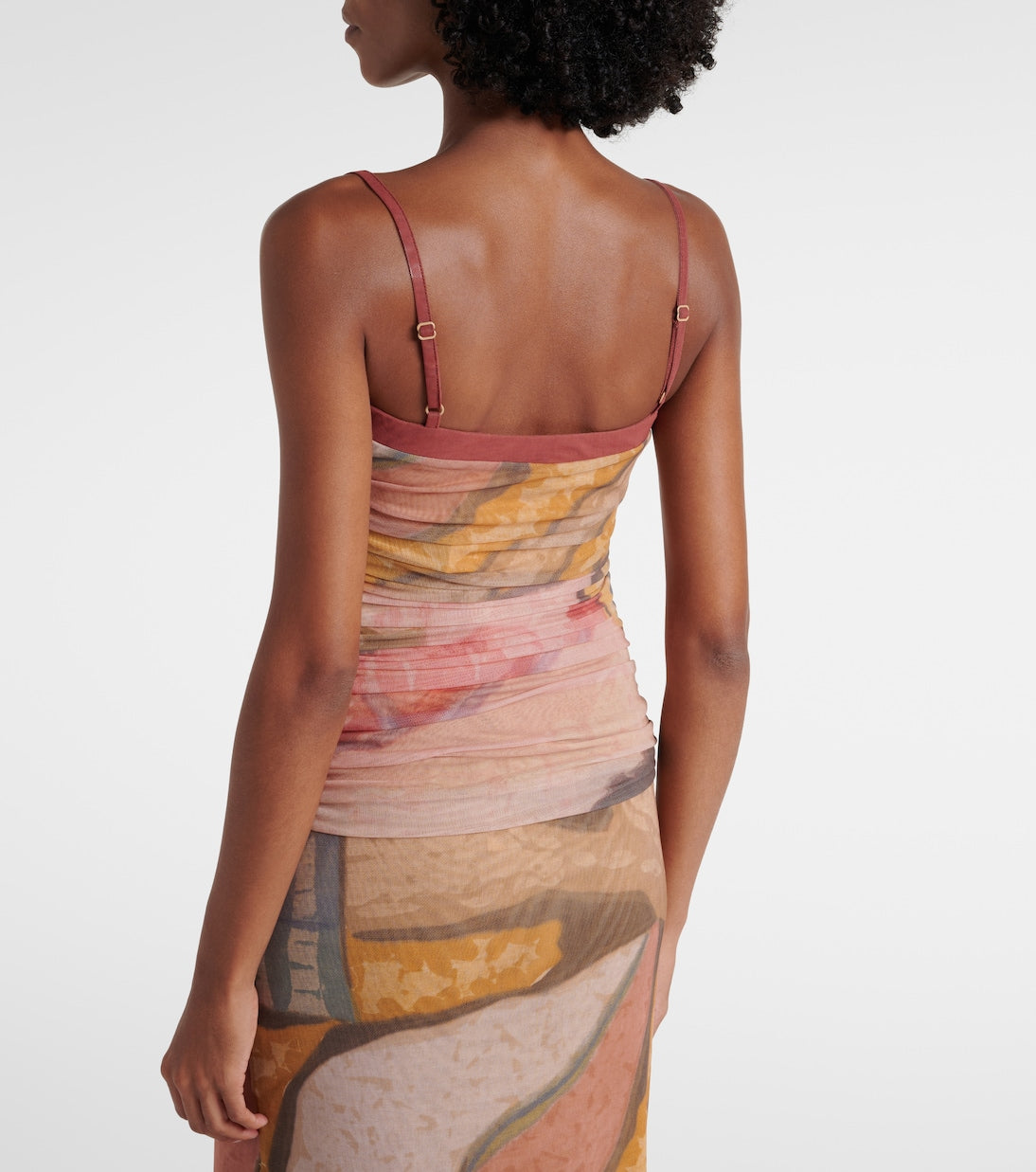 SIR - Gathered printed mesh top