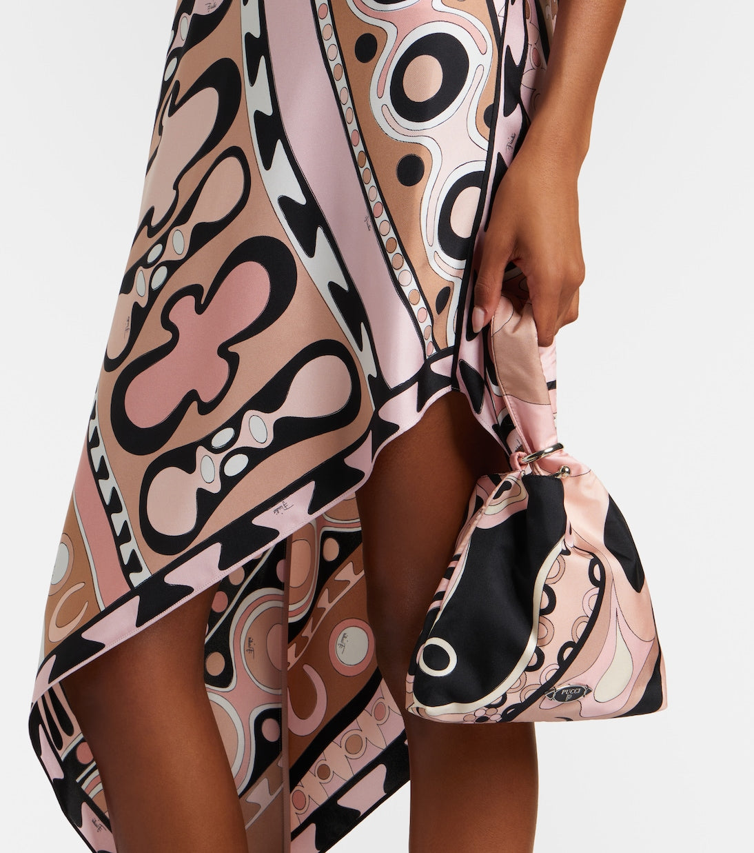 Pucci - Emilio Orchidee silk twill top-handle bag