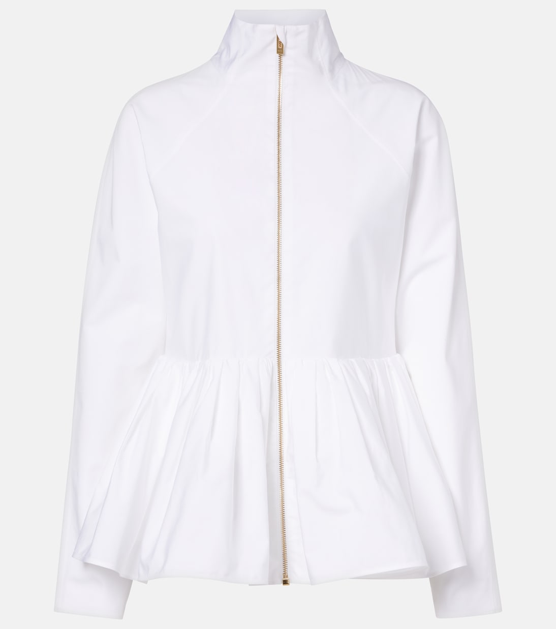 Alaïa - Peplum cotton poplin jacket