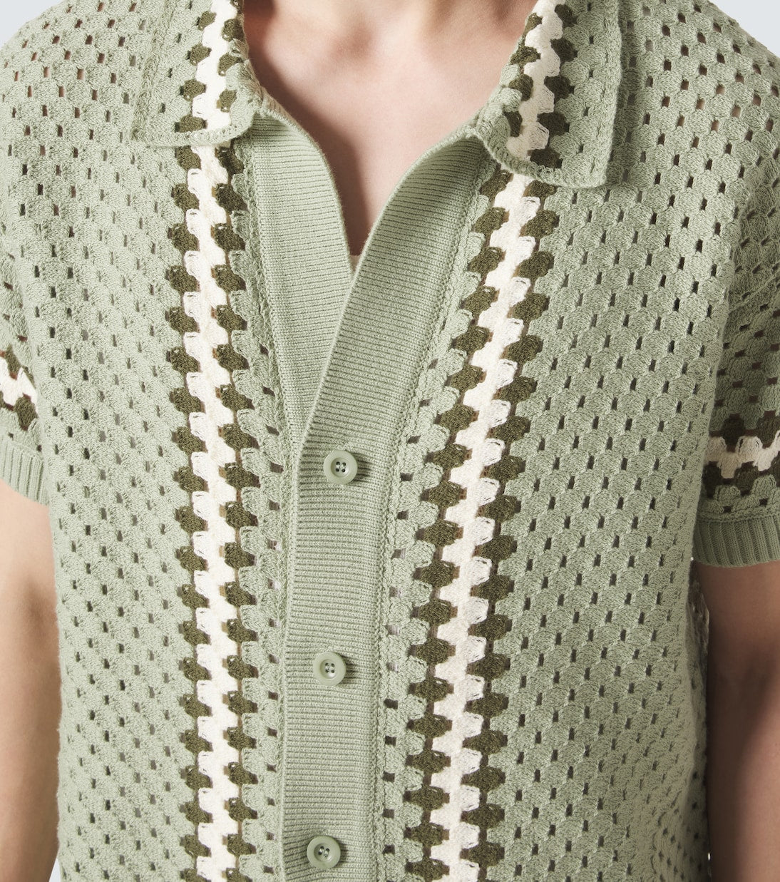 Frescobol Carioca - Pinto crochet cotton shirt
