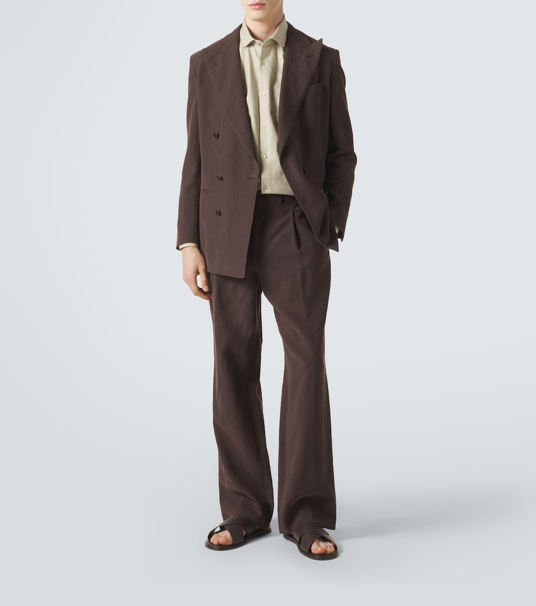 Frescobol Carioca - Emilio herringbone denim shirt