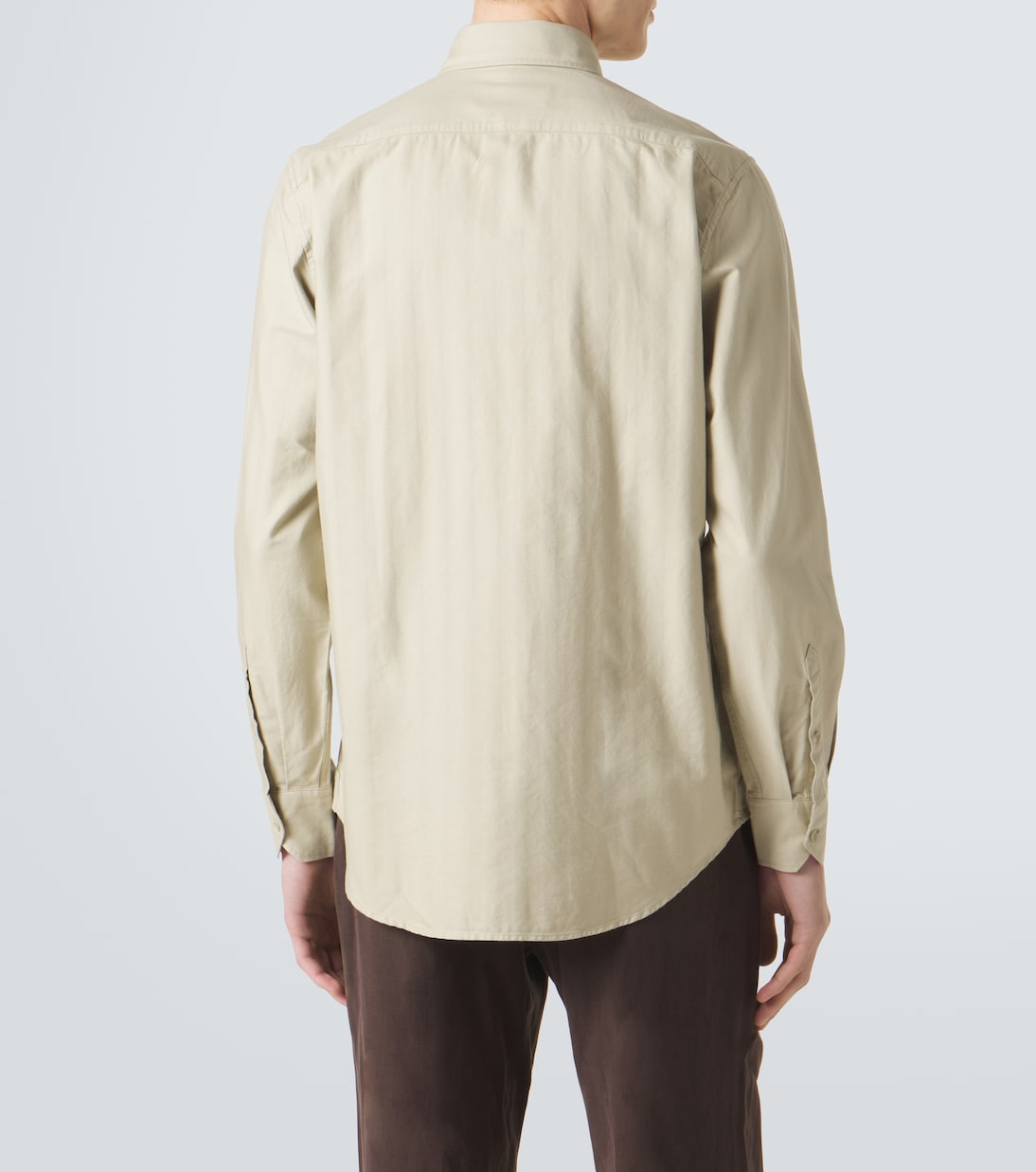 Frescobol Carioca - Emilio herringbone denim shirt