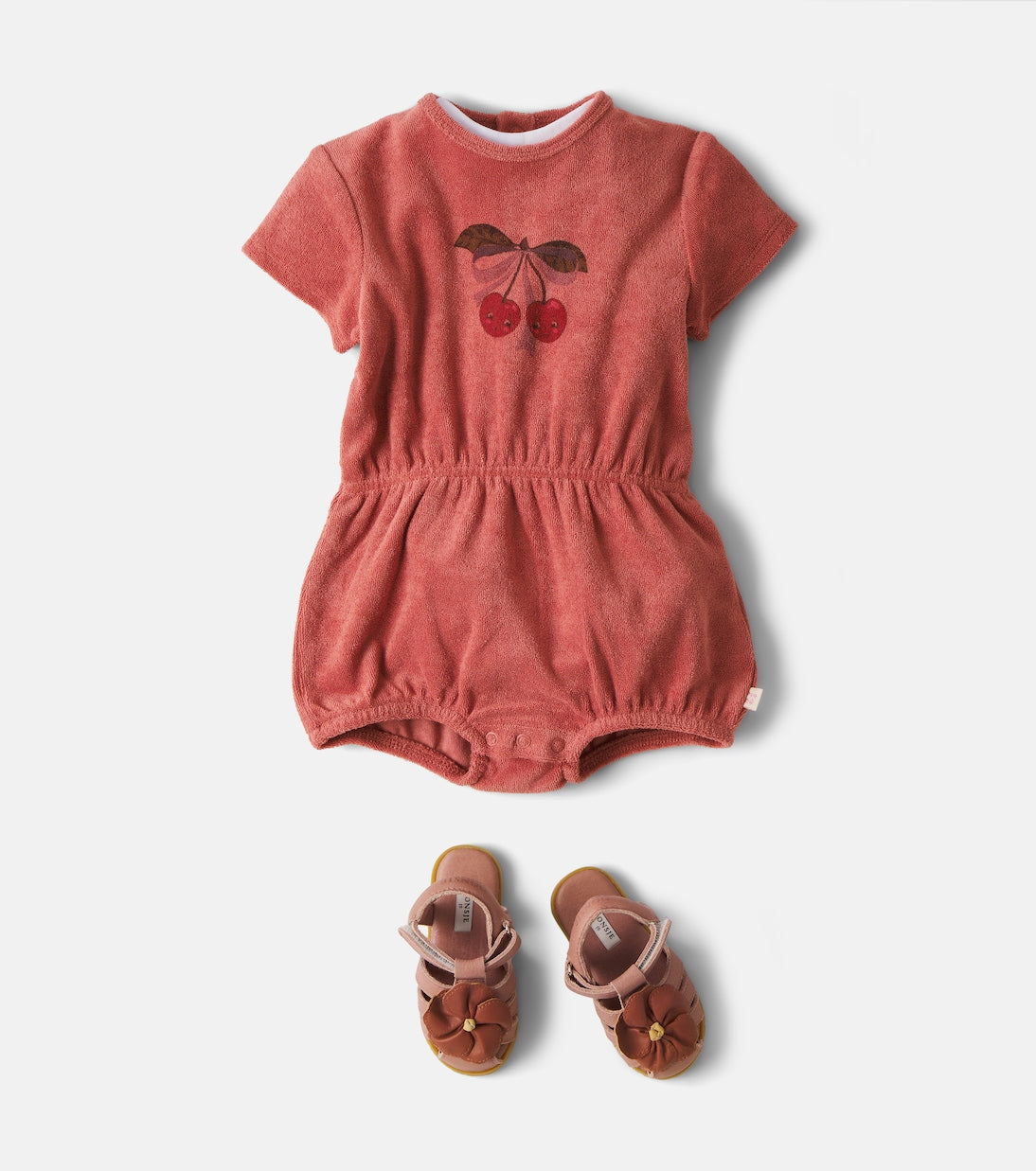 Konges Sløjd - Baby Itty printed cotton terry playsuit