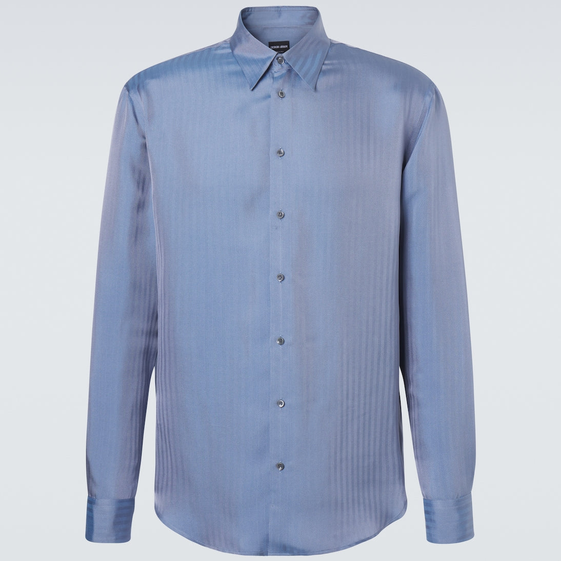 Giorgio Armani - Chevron silk jacquard shirt