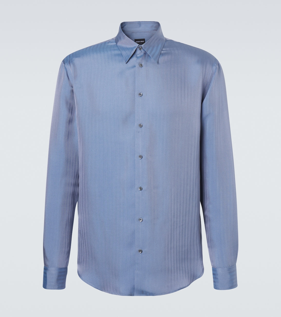 Giorgio Armani - Chevron silk jacquard shirt