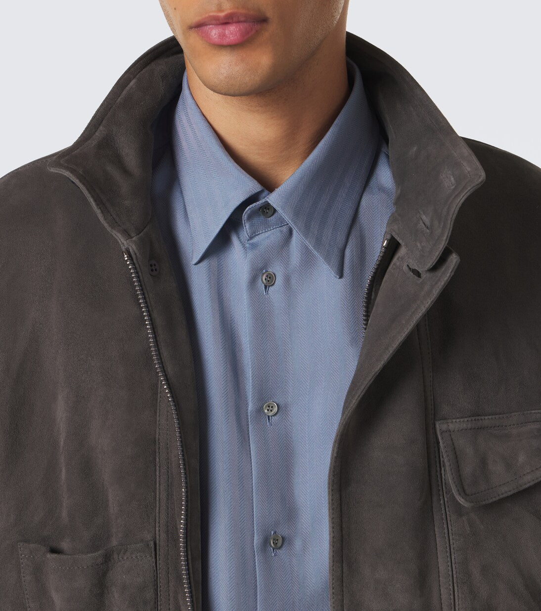 Giorgio Armani - Chevron silk jacquard shirt