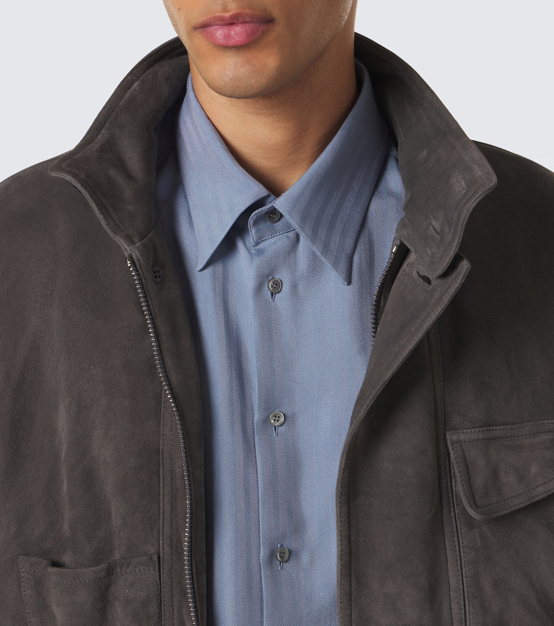 Giorgio Armani - Chevron silk jacquard shirt