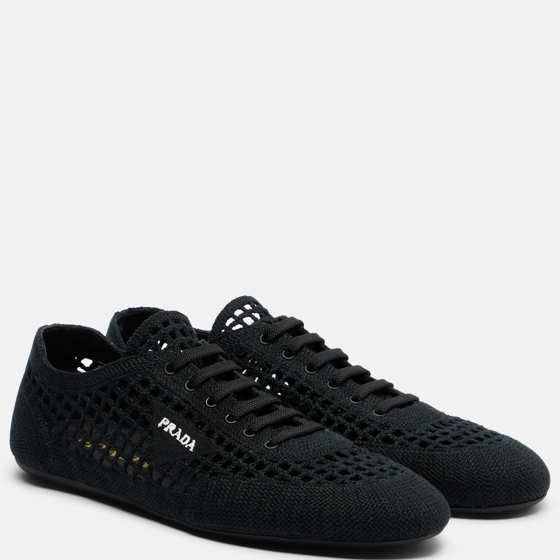 Prada - Collapse crochet sneakers