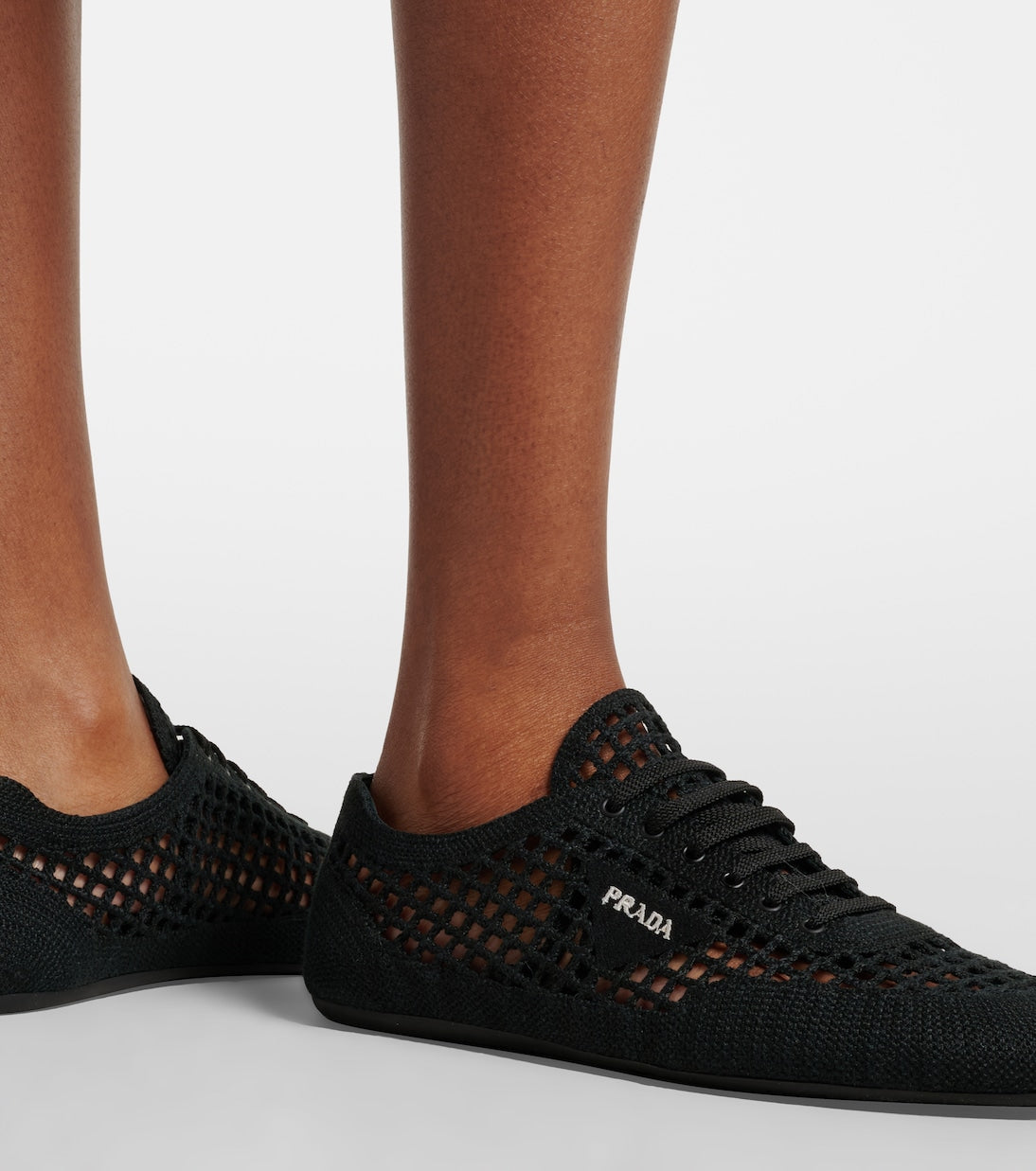 Prada - Collapse crochet sneakers