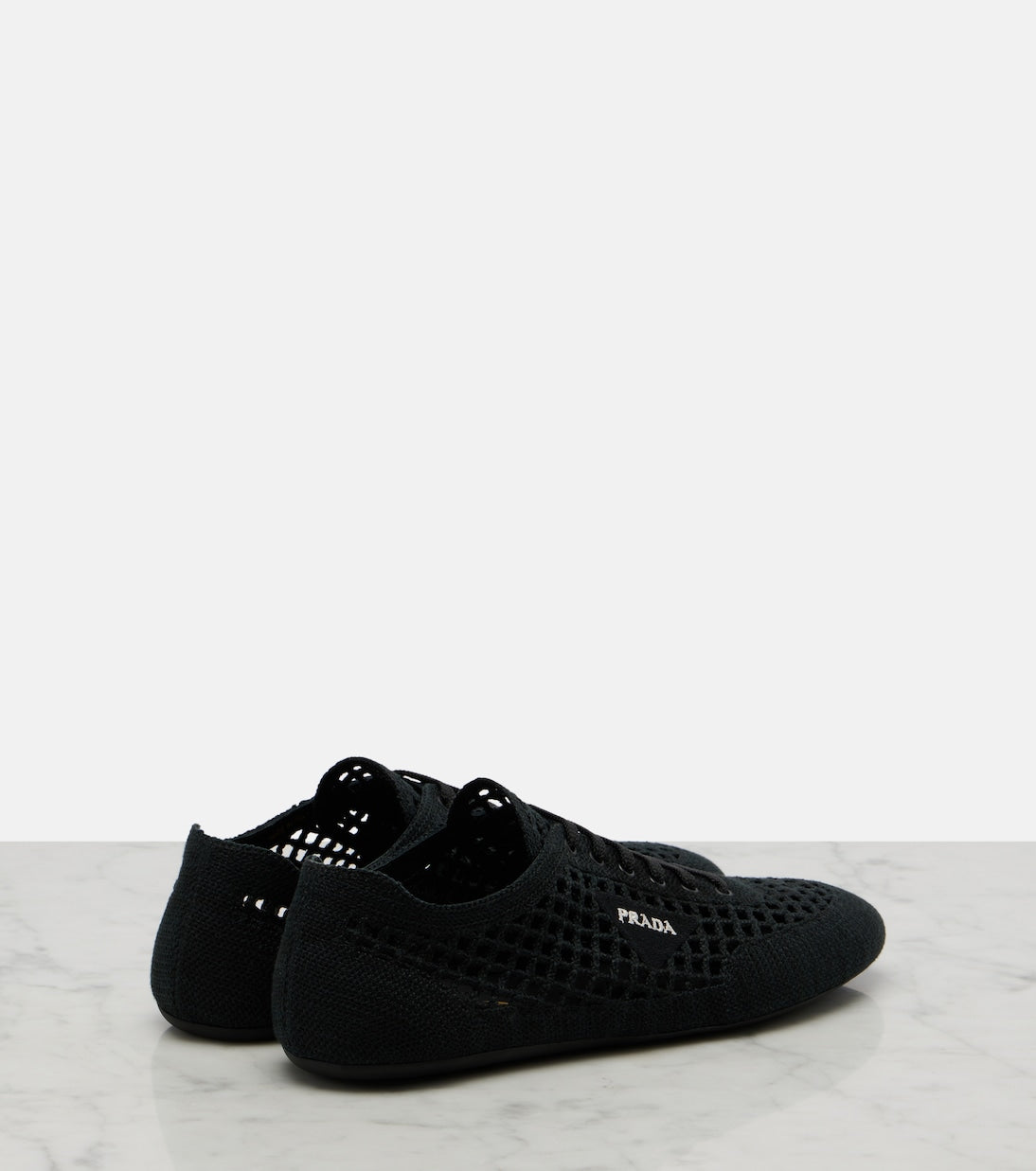 Prada - Collapse crochet sneakers