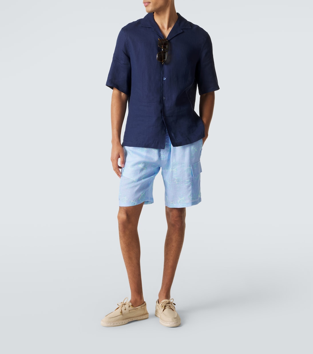 Vilebrequin - Baie linen Bermuda shorts